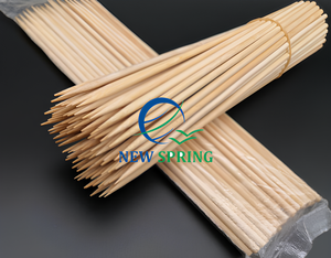 Bamboo Buttons <b>Disposable</b> Bamboo Sticks Bamboo <b>BBQ</b> Skewers 100% Environmentally Friendly From the Best Supplier in Vietnam - Product Image 1