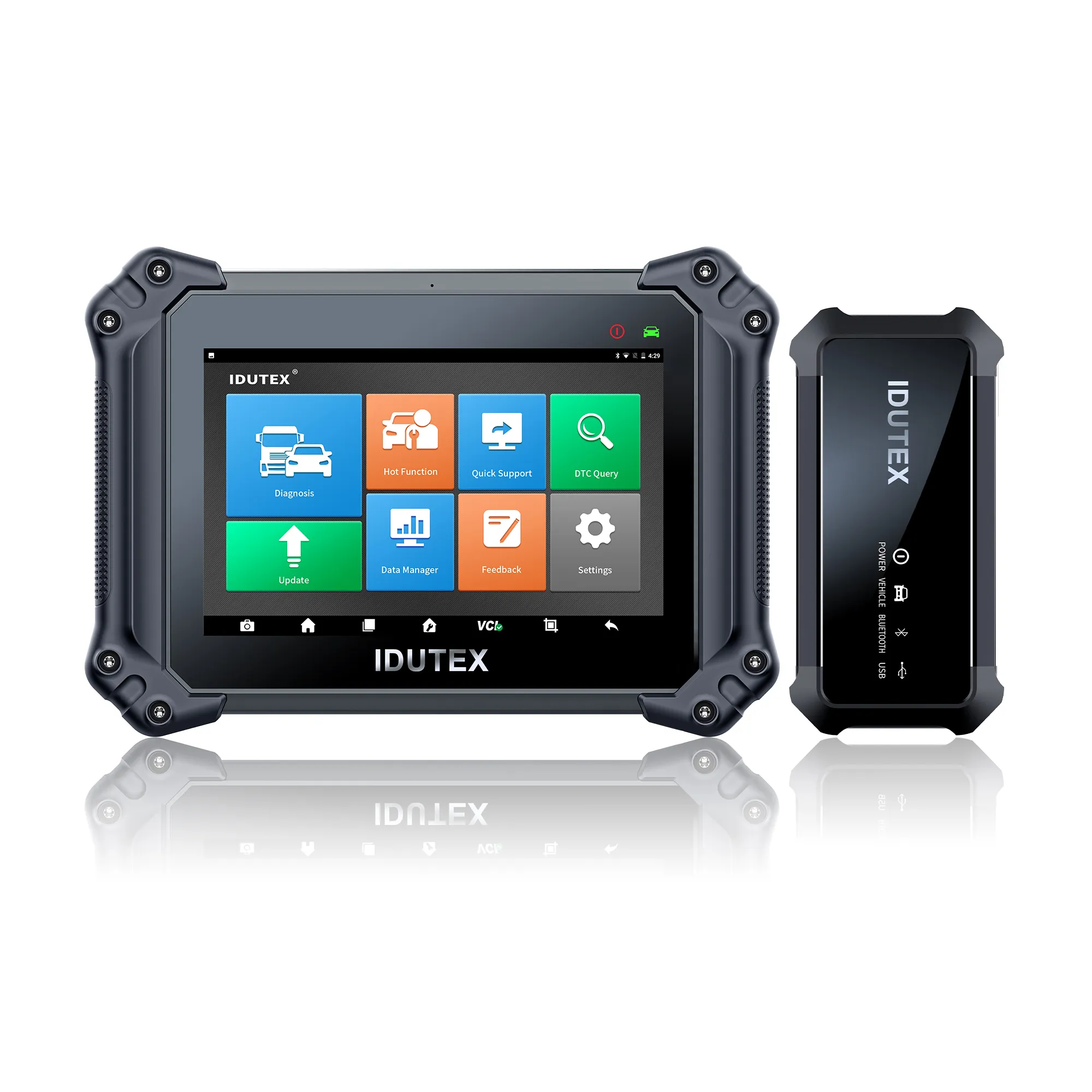 Idutex TPS 830 Pro OBD2 Bluetooth dan Usb Komunikasi dengan 8 Inci Tablet Mobil dan Alat Diagnostik Mobil Truk