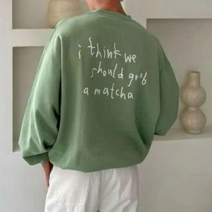 เสื้อยืดแขนยาวลายกราฟิก สไตล์โอเวอร์ไซส์ สบายๆ แนวสตรีทแวร์ ลุคสบายๆ แฟชั่นสุดฮิต สไตล์รีสอร์ท - Product Image 4