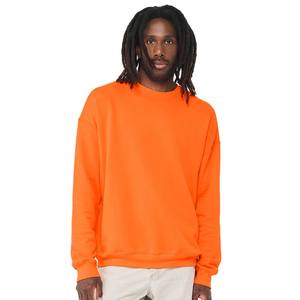 Tenues en coton 100% de gros Sweat-shirt surdimensionné uni avec logo personnalisé Orange - Product Image 5
