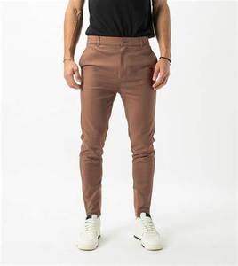 กางเกงชิโนสำหรับผู้ชายชุดเดรสผ้าฝ้ายระบายอากาศเข้ารูปกางเกงผ้าคอตตอน - Product Image 4