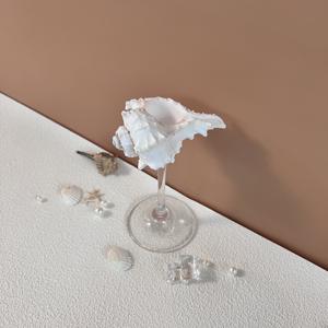 Verres à vin de coquillage incassables en conque naturelle incassable Tasses à gobelets pour bars de plage en plein air - Product Image 4