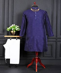 MODERNE BANGLORI SOIE UNI TRAVAIL KURTA PAYJAMA VÊTEMENT DE BUREAU PRIX DE GROS VÊTEMENT ETHNIQUE - Product Image 1