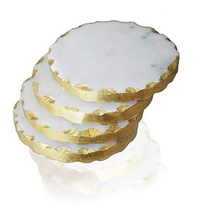 Modern Style 4 PCS Black Marble Eco-Friendly Decorative Hexagon Shape Coaster Set For Home And Hotel Restaurant <b>Table</b> Decoration - Product Image 4