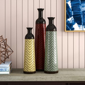 Jarrón de Cerámica Rojo de Diseño para Sala de Estar, Cocina, Decoración de Entrada, Vestíbulo y Pasillo, Hecho a Mano en India - Product Image 6