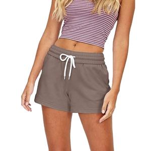 Shorts en molleton 100% coton pour femmes, respirants, décontractés, pour l'entraînement en salle de sport, avec décoration à motifs, vente chaude par BS 2026 - Product Image 2