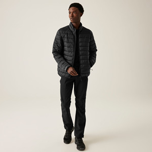 แจ็คเก็ตพัฟเฟอร์ผ้าแคนวาสผู้ชายปี 2025 แบรนด์สั่งทำโลโก้ OEM คอตั้ง แฟชั่นโปรโมชั่นที่ดีที่สุดสำหรับฤดูหนาว สีดำ สไตล์ไฮสตรีท - Product Image 4