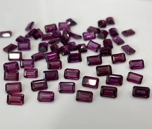 โกเมน rhodolite พลอยสีชมพูธรรมชาติพลอยเทียมทรงแปดเหลี่ยมตัดขนาด3X5มม. พลอยโกเมนแบบหลวมสีชมพู - Product Image 5