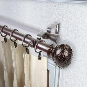 Diseño elegante patrón de hoja barra de cortina final Metal barra de cortina accesorios decorativos hoja de aluminio barra de cortina remates - Product Image 6