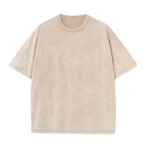 เสื้อยืดผู้ชายทรงโอเวอร์ไซส์ ผ้าคอตตอน 100% ถักแบบหนา สไตล์วินเทจ ล้างสีแบบแอซิด ระบายอากาศได้ดี แห้งเร็ว ขายส่งแบบ OEM - Product Image 3