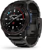 Ordinateur de plongée de style montre Descent Mk3i, 51 mm, titane DLC gris carbone / bracelet en silicone noir, montre connectée
