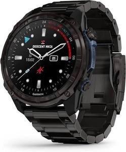 Descent Mk3i-<b>Watch</b>-Style Dive Computer, 51mm, Carbon Gray DLC Titanium / <b>Black</b> Silicone Band Smartwatch - Product Image 1