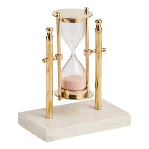 Sturdy Metal Hourglass Timer with Modern Handmade Design Eco-Friendly and Durable for Home & <b>Office</b> <b>Desk</b> Use - Product Image 6