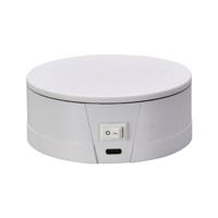 Plateau tournant électrique à 360 degrés pour affichage et diffusion en direct, base de prise de vue, 10 cm, blanc, branché, pour photographie