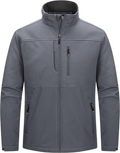 Chaqueta softshell para hombre, ligera, duradera, transpirable, impermeable, cortavientos y cálida, diseñada para senderismo, camping y trekking al aire libre. - Product Image 1