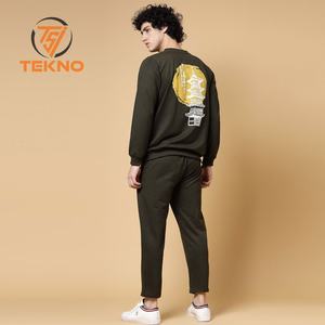 2025 sweat fabricant personnalisable de haute qualité personnalisé couleur unie 400gsm sweat-shirt lavage à l'acide impression hommes survêtement - Product Image 2