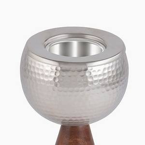 Brûleur d'encens Bakhoor en bois de luxe et en métal martelé avec gobelet amovible et brûleur d'Oud arabe pour une utilisation au Moyen-Orient et pendant le Ramadan - Product Image 5