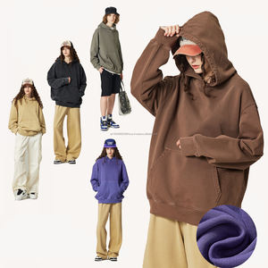 Sudaderas con Capucha de Alta Calidad, 100% Algodón Grueso, para Hombre, Bordado Personalizado, Impresión, Estilo Francés, Hombros Caídos, Lavado Vintage - Product Image 3