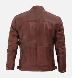 Veste en cuir à capuche pour hommes personnalisée de haute qualité Meilleur prix Veste d'hiver tendance fabriquée au Pakistan - Product Image 4