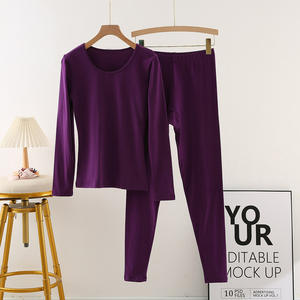 Ultra Soft Scoop Neck <b>Thermal</b> Underwear Set for Women <b>Long</b> Johns <b>Top</b> with Fleece Lining <b>Long</b> <b>Sleeve</b> Sexy Slim and Breathable - Product Image 5