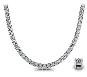 Collier tennis en diamant de laboratoire de style Riviera à quatre griffes personnalisable en or 18 carats, vente en gros et au détail OEM - Product Image 1