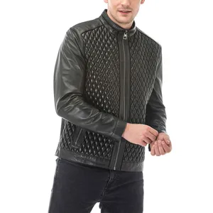 Chaqueta genuina para hombre 2023 moda elegante logotipo personalizado Anti viento ropa de invierno chaqueta de cuero cortavientos transpirable