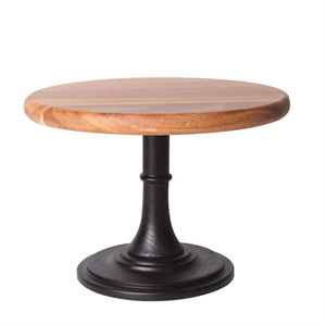 Most Selling Good Quality Acacia Wood Cake <b>Stand</b> for Birthday Decoration Single Tier Round <b>Cupcake</b> <b>Stand</b> - Product Image 1