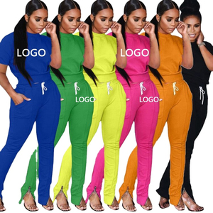 Survêtements de sport pour femmes, personnalisés, en molleton français uni, respirants, col montant, sweat-shirts et pantalons de survêtement, entraînement, jogging - Product Image 3