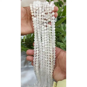 Prix d'usine en gros lâche 8mm perles de pierre précieuse sélénite blanche brin véritable perles de cristal de sélénite naturelle pour la fabrication de bijoux - Product Image 6