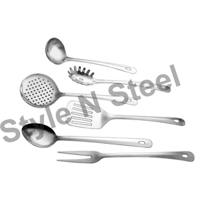 Lara Juego de herramientas de cocina de acero inoxidable de 6 piezas para uso doméstico en la cocina Diseño clásico sostenible diario - Product Image 1