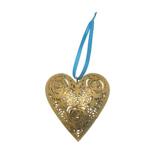 Corazón Decorativo de Metal de Diseño Superior, Color Dorado con Lámina de Oro, para Decoración de Paredes, Hecho a Mano y Personalizado al por Mayor - Product Image 4