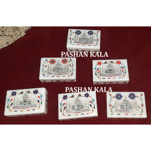 Caja de joyería con incrustaciones de mármol blanco, forma Rectangular, tamaño estándar, la mejor calidad, utilizada para regalos de negocios en el hogar y decoración del hogar - Product Image 1