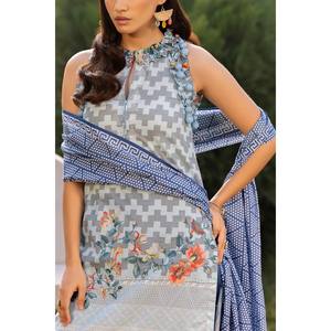 ชุดสูทผ้าลอนปักลายพิมพ์ 3 ชิ้นสำหรับผู้หญิง พร้อมผ้าคลุมไหล่ รุ่น CL-52652 - Product Image 1