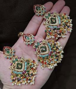 Juegos de Joyería de Moda, Aretes de Perlas, Empaque de Caja para Novia, Venta al por Mayor, Aretes Tradicionales Chapados en Oro de Alta Calidad - Product Image 5