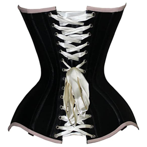 Corset désossé en acier pour femme en cuir véritable Entraînement à la taille robuste avec toile respirante Qualité unique OEM disponible - Product Image 4
