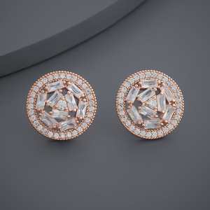 Boucles d'oreilles tendance vintage romantiques religieuses, géométriques, en zircon taille diamant émeraude, en laiton et alliage de zinc, pour soirée - Product Image 1
