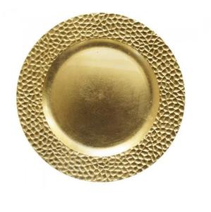 Plaque de chargeur faite à la main élégante classique unique fantaisie personnalisée martelée ronde ardoise plaque de chargeur pour la fête - Product Image 2