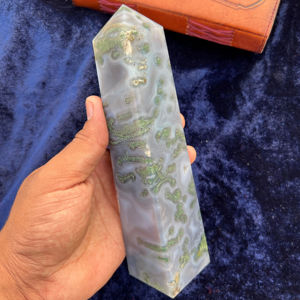 ไม้ควอทซ์สีเขียวธรรมชาติสำหรับตกแต่งบ้านเสาฮวงจุ้ย - Product Image 1