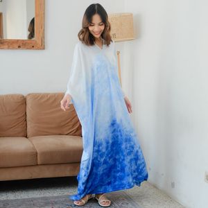 คาฟตันอาบายาเรยอนมัดย้อมสำหรับผู้หญิงพร้อมผ้านุ่มสวมใส่พอประมาณในช่วงเวลาแห่งจิตวิญญาณและเวลาละหมาด - Product Image 6