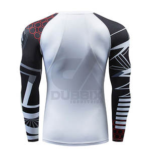 เสื้อรัดกล้าม MMA คุณภาพดีสำหรับผู้ชาย ออกแบบเองได้ สำหรับฝึกซ้อมและแข่งขัน ผลิตจากผ้าสแปนเด็กซ์/โพลีเอสเตอร์ ยี่ห้อ DUBBIX INDUSTRIES ราคาสมเหตุสมผล - Product Image 2