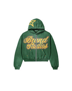 Sudadera corta con cremallera para mujer, sudadera informal de calle con sudaderas con capucha recortadas, técnicas lavadas para entrenamientos, ropa básica con capucha - Product Image 5