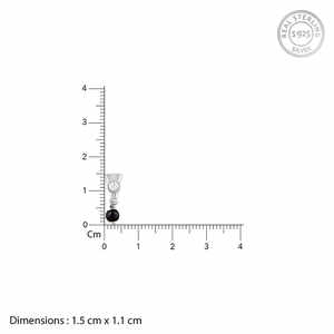 Pendientes de Moda de Circonia Plateada Negra que Ofrecen un Brillo Contemporáneo y Elegante para Uso Diario y Fiestas - Product Image 4