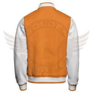Varsity แจ็คเก็ตผ้าฝ้าย100%,โพลีเอสเตอร์สีทึบปักลาย - Product Image 6