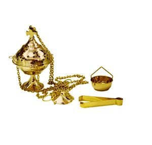 Durable & Stylish Brass <b>Incense</b> Burner with Chain <b>Church</b> Home Use Features Wholesale Musk Seed Aromas Religious <b>Incense</b> Holder - Product Image 5