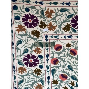 Couettes Suzani ouzbeks durables toutes saisons cousues à la main en coton brodé pour la décoration intérieure couvre-lit utilisation salon décor - Product Image 4