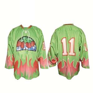 เสื้อฮอกกี้แบบใหม่ราคาถูก พิมพ์ลายแบบซับลิเมชั่น เสื้อซ้อมฮอกกี้น้ำแข็งแบบสั่งทำ เสื้อฮอกกี้น้ำแข็งสำหรับทีมสโมสร ชุดแข่งฮอกกี้น้ำแข็ง - Product Image 1