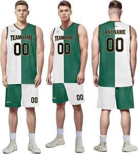 Conjunto de Uniforme de Baloncesto Personalizado para Adultos, Camiseta de Equipo Escolar, Impresión por Transferencia de Calor, Transpirable, Absorbente de Humedad, Secado Rápido - Product Image 1