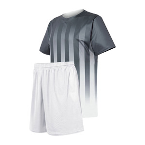 Maillots de football américain/football personnalisés en gros, imprimés par transfert thermique, respirants, séchage rapide, 100 % polyester, col en V, manches courtes - Product Image 5