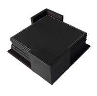 Juego de Bandejas de Cuero PU para Hoteles y Restaurantes, Posavasos para Vasos, Caja para Pañuelos, Porta Menús, Porta Facturas, Bares, Color Personalizado, ISO