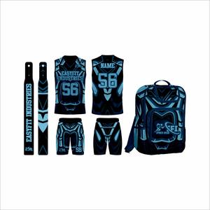 Uniformes de Fútbol Americano 7v7 Personalizados de Alta Calidad OEM, Impresos, 100% Poliéster, Transpirables, de Secado Rápido, Ropa Deportiva para Equipos - Product Image 5